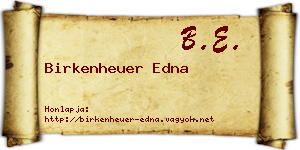Birkenheuer Edna névjegykártya